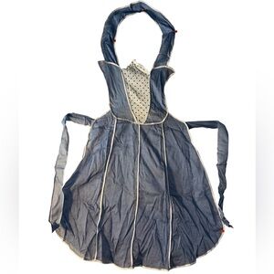 Vintage (1960s) Handmade Blue Polka Dot Apron